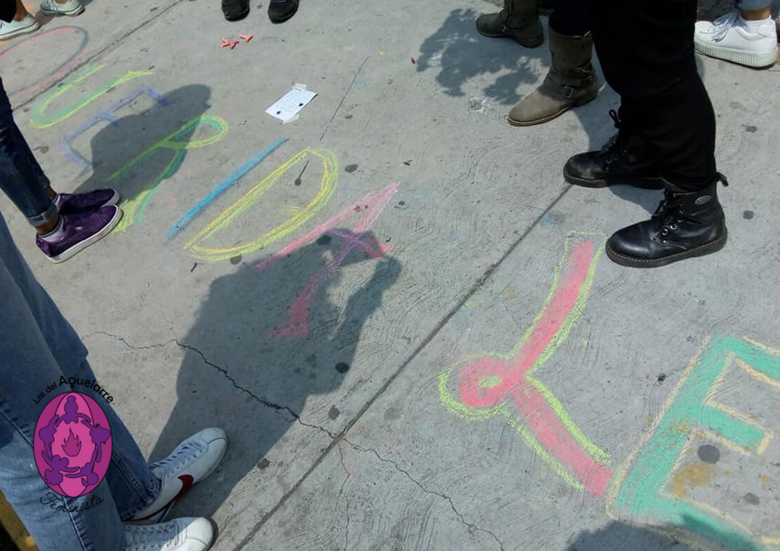 Desde el grupo de acompañamiento: "Querida Lesvy (Ber)". Cartas para ella. #Justicia #amor/ Foto: Las del Aquelarre. Jueves 26 de septiembre 2019