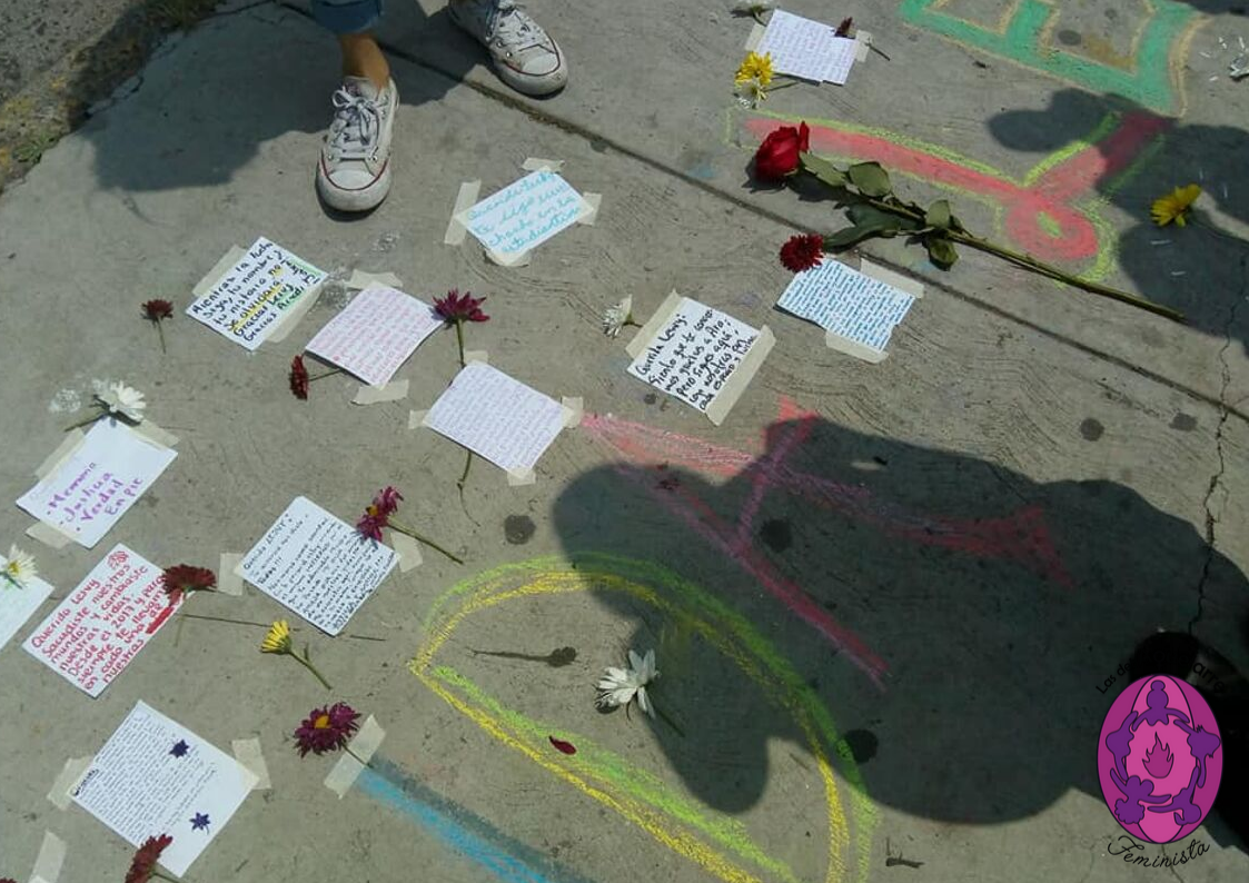 Desde el grupo de acompañamiento: "Querida Lesvy (Ber)". Cartas para ella. #Justicia #amor/ Foto: Las del Aquelarre. Jueves 26 de septiembre 2019